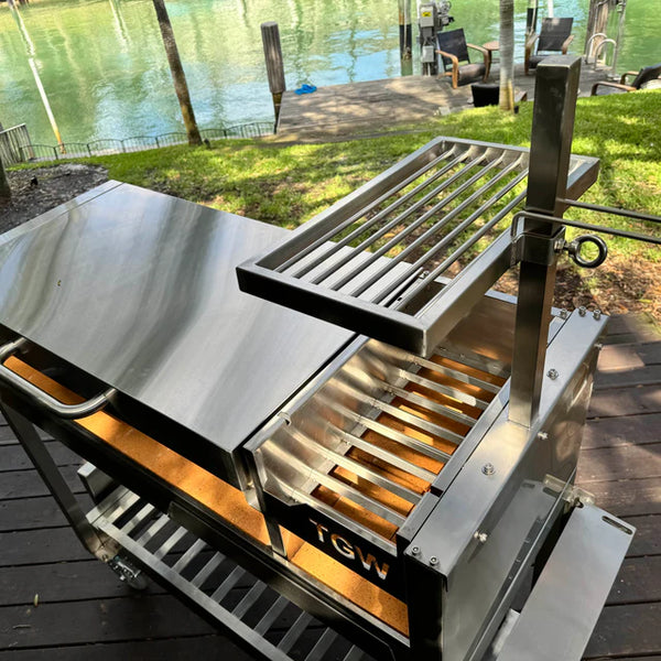 Tagwood Freestanding Argentine Wood Fire & Charcoal Gaucho Grill