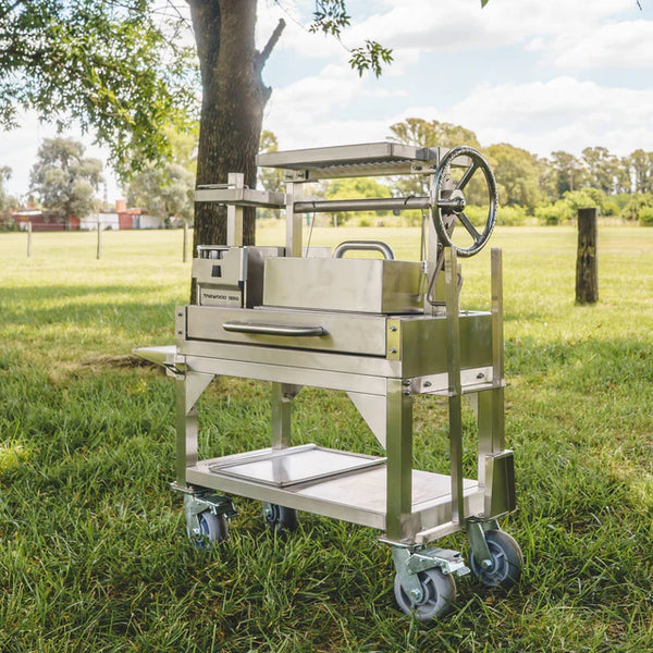 Tagwood Freestanding MINI Argentine Santa Maria Wood Fire & Charcoal Gaucho Grill