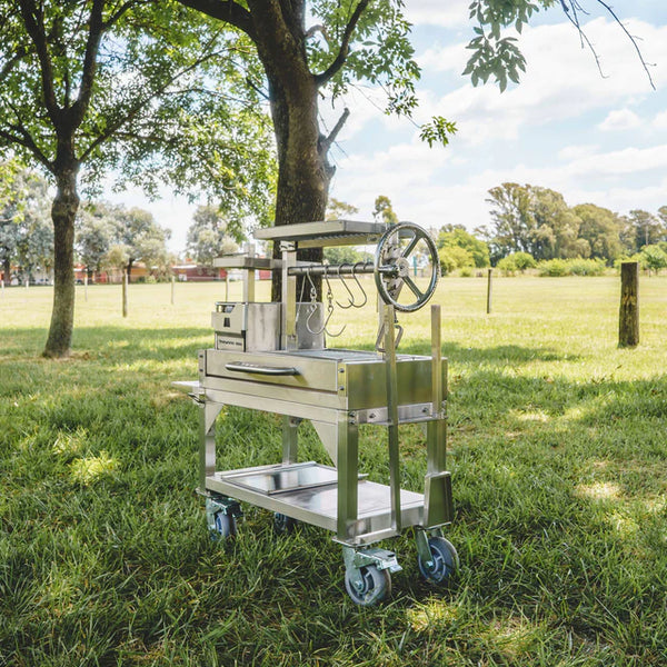 Tagwood Freestanding MINI Argentine Santa Maria Wood Fire & Charcoal Gaucho Grill