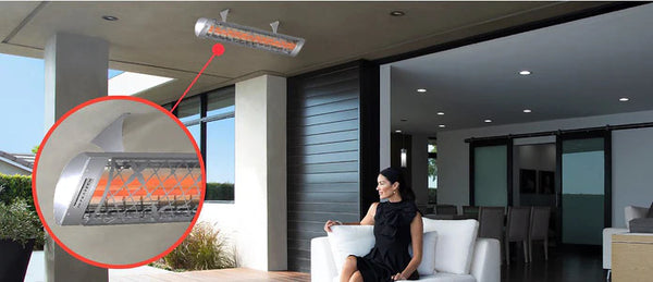 Infratech Traditional Motif Collection 39-Inch 4000W Dual Element Electric Infrated Patio Heater - 277V - Stainless Steel