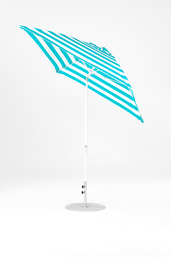 464FMA-SQ-011 Turquoise Stripe-Alpine White