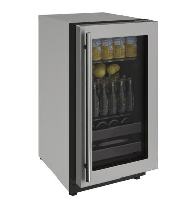 U-Line Beverage Center 18" Reversible Hinge Stainless Frame 115v