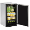 U-Line Solid Refrigerator 18" Reversible Hinge Stainless Solid 115v