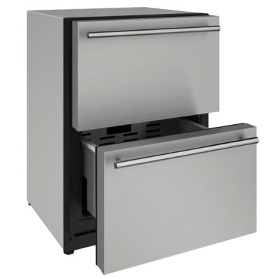 U-Line Refrigerator Drawers 24" Stainless Solid 115v