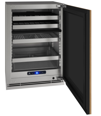 U-Line Beverage Center 24" Dual Zone Reversible Hinge Integrated Solid 115v