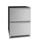 U-Line Refrigerator Drawers 24" Stainless Solid 115v