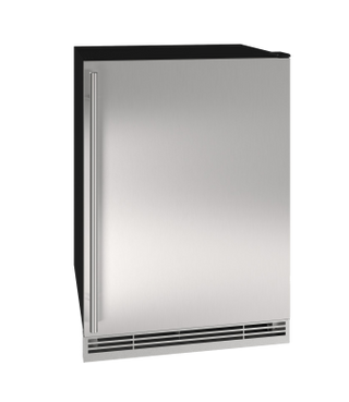 U-Line Convertible Freezer 24" Reversible Hinge Stainless Solid 115v