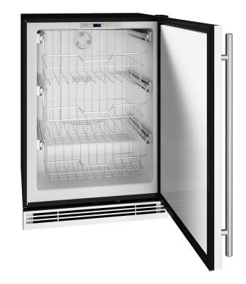 U-Line Convertible Freezer 24" Reversible Hinge Stainless Solid 115v