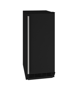 U-Line Solid Refrigerator 15" Reversible Hinge Black Solid 115v