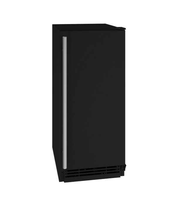 U-Line Solid Refrigerator 15" Reversible Hinge Black Solid 115v