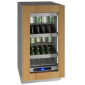 U-Line Glass Refrigerator 18" Reversible Hinge Integrated Frame 115v