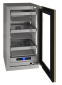 U-Line Glass Refrigerator 18" Reversible Hinge Integrated Frame 115v