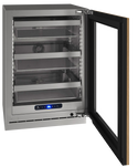 U-Line Glass Refrigerator 24" Reversible Hinge Integrated Frame 115v