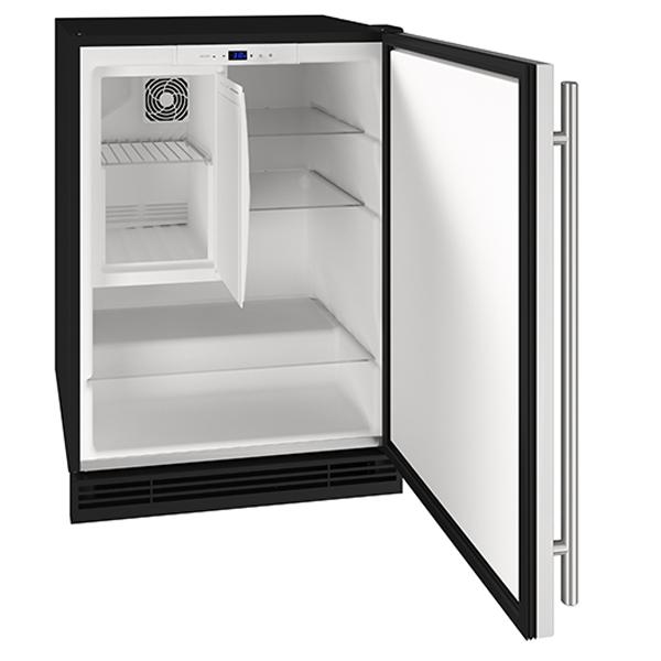 U-Line Refrigerator Freezer 24" Reversible Hinge Stainless Solid 115v