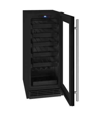 U-Line Wine Captain 15" Reversible Hinge Black Frame 115v