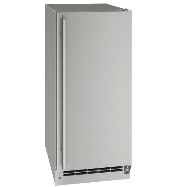 U-Line Outdoor Clear Ice Machine 15" Reversible Hinge Stainless Solid 115v