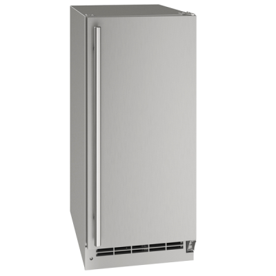 U-Line Outdoor Ice Maker 15" Reversible Hinge Stainless Solid 115v