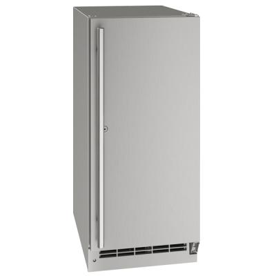 U-Line Outdoor Solid Refrigerator 15" Lock Reversible Hinge Stainless Solid 115v