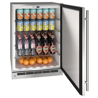 U-Line Outdoor Solid Refrigerator 24" Reversible Hinge Stainless Solid 115v