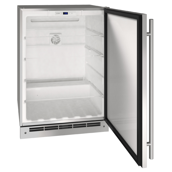 U-Line Outdoor Solid Refrigerator 24" Reversible Hinge Stainless Solid 115v