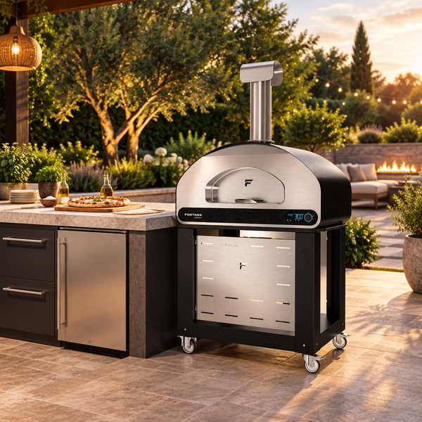 Fontana Forni Volta 90 Smart Hybrid Pizza Oven with Cart