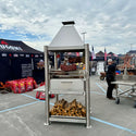 Tagwood The BEAST Argentine Santa Maria Style Wood Fire & Charcoal Gaucho Grill - All Stainless Steel