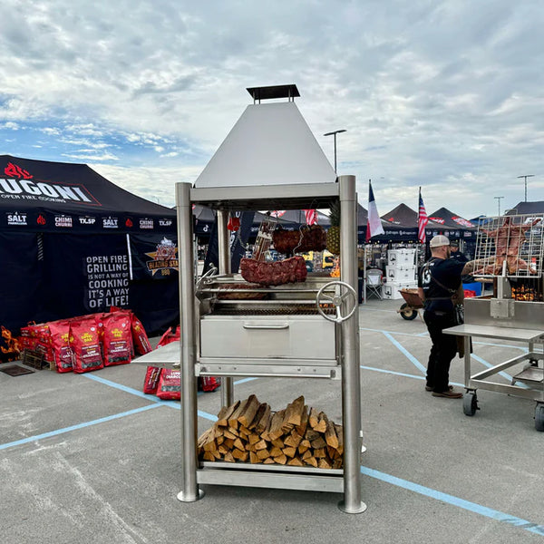 Tagwood The BEAST Argentine Santa Maria Style Wood Fire & Charcoal Gaucho Grill - All Stainless Steel