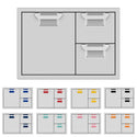 36-Inch Double Drawer and Storage Door Combo