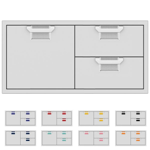 42-Inch Double Drawer and Storage Door Combo