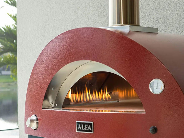 Alfa Moderno 3 Pizze Gas-Fired Pizza Oven In Antique Red