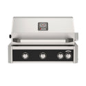 American Outdoor Grill 30 inch L-Series built-in gas grill in black with rear infrared burner and rotisserie kit