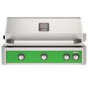 American Outdoor Grill 36 inch L-Series built-in gas grill in green with rear infrared burner and rotisserie kit