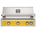 American Outdoor Grill 36 inch L-Series built-in gas grill in yellow with rear infrared burner and rotisserie kit