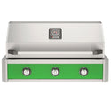 American Outdoor Grill 36-Inch T-Series Built-In Gas Grill with Green Accent Panel, Stainless Steel 3-Burner Outdoor Kitchen Grill