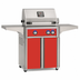 American Outdoor Grill 24-inch L-Series freestanding gas grill with lid closed, red finish, front view on white background

