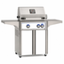 American Outdoor Grill 24-inch L-Series freestanding gas grill with lid closed, white finish, front view on white background

