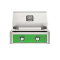 American Outdoor Grill 24-Inch T-Series Built-In Grill with Green Accent Panel, Stainless Steel 2-Burner Gas Grill