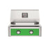 American Outdoor Grill 24-Inch T-Series Built-In Grill with Green Accent Panel, Stainless Steel 2-Burner Gas Grill