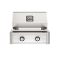 American Outdoor Grill 24-Inch T-Series Built-In Gas Grill in Stainless Steel with White Accent Panel, Front View