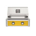  American Outdoor Grill 24-Inch T-Series Built-In Gas Grill with Yellow Accent Panel, 2-Burner Stainless Steel Outdoor Kitchen Grill