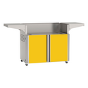 American Outdoor 36 Inch Portable Cart Base in yellow with a vibrant finish that adds style to any outdoor kitchen.