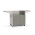 American Outdoor Grill 30-inch portable cart base with gray cabinet door panels, stainless steel frame, fold-down side shelves, 4-wheel casters