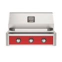  American Outdoor Grill 30-Inch T-Series Built-In Grill with Red Accent Panel, Stainless Steel 3-Burner Gas Grill