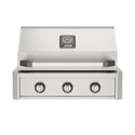 American Outdoor Grill 30-Inch T-Series Built-In Stainless Steel Gas Grill, 3-Burner Built-In Grill with Analog Thermometer, Front View