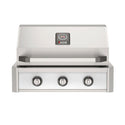 American Outdoor Grill 30-Inch T-Series Built-In Gas Grill in Stainless Steel with White Accent Panel, Front View