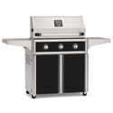 American Outdoor Grill 36-inch T-Series freestanding gas grill with lid closed, black finish, front view on white background
