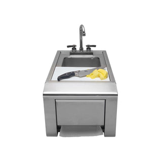 Alfresco 14-Inch Prep and Hand Wash Sink with Towel Dispense