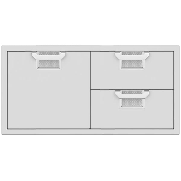 42-Inch Double Drawer and Storage Door Combo