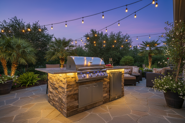 Blaze Premium LTE+ Marine-Grade 32-Inch 4-Burner Built-In Gas Grill with Rear Infrared Burner and Lift-Assist Hood