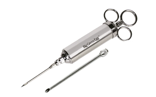 Big Green Egg Professional Grade Flavor Injector, Stainless, Double Hole Design